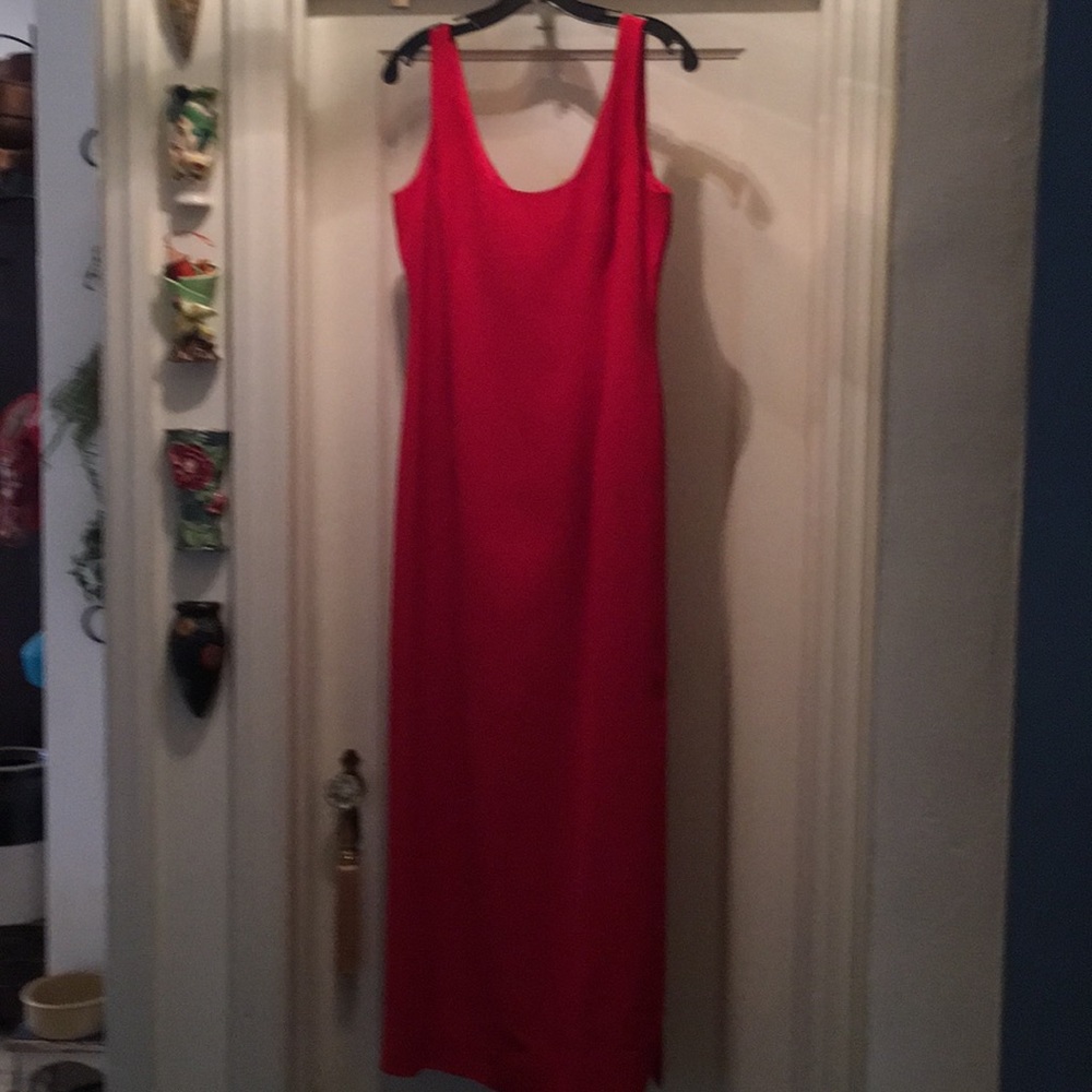 Vintage Holiday Red Floor Length Evening Gown